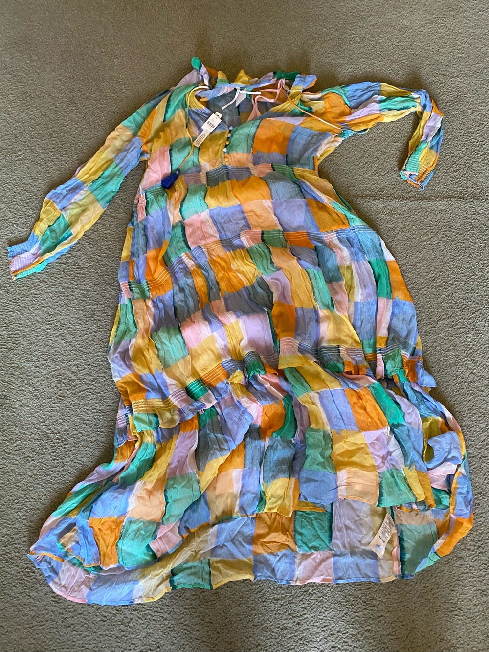Anthropologie Dress Womens Boho The Marais Chiffon Maxi - Picture 2 of 11